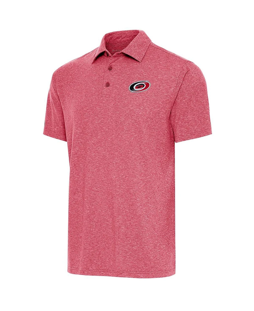 Antigua Men's Heather Red Carolina Hurricanes Par Polo Shirt