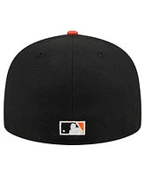 New Era Men's Black San Francisco Giants Shadow Stitch 59FIFTY Fitted Hat