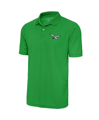 Antigua Men's Kelly Green Philadelphia Eagles Throwback Logo Tribute Polo Shirt