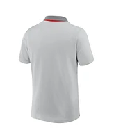 Formula 1 Men's Tempo Halftone Grid Badge Tipped Pique Polo Shirt