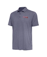 Antigua Men's Heather Navy Atlanta Braves Scheme Polo Shirt