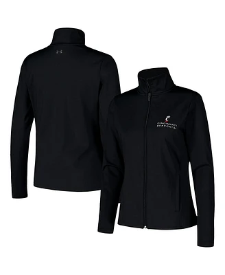 Under Armour Women's Black Cincinnati Bearcats Sweat-Wicking Soft Motion Full-Zip Jacket