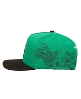 Mitchell & Ness Men's Kelly Green/Black Boston Celtics May Flowers Adjustable Hat