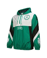 Mitchell & Ness Men's Kelly Green Boston Celtics Hardwood Classics Team Origins Anorak Quarter-Zip Windbreaker Jacket