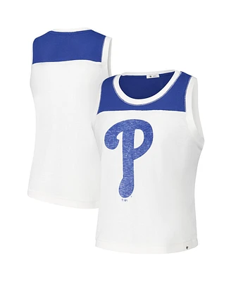 '47 Brand Women's White Philadelphia Phillies Premier Zoey Waist Length Tank Top
