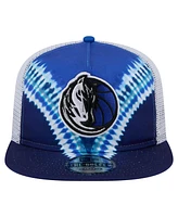 New Era Men's Navy/Blue Dallas Mavericks Throwback Dye Golfer Snapback Hat