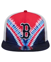 New Era Men's Boston Red Sox Tie-Dye Golfer Trucker Adjustable Hat