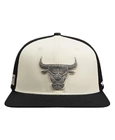 Pro Standard Men's Cream Chicago Bulls French Terry Snapback Hat