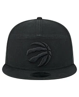New Era Men's Black Toronto Raptors Adventure Canvas Split Panel 9FIFTY Snapback Hat