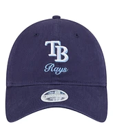 New Era Women's Navy Tampa Bay Rays Preppy Team 9TWENTY Adjustable Hat