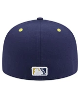 New Era Men's Navy/Yellow Lynchburg Hillcats Copa de la Diversion 59FIFTY Fitted Hat