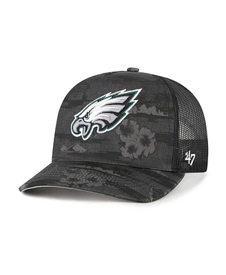 '47 Brand Men's Black Philadelphia Eagles Fiji Trucker Adjustable Hat