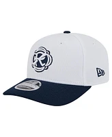New Era Men's White/Navy New England Revolution 2025 Jersey Hook 9SEVENTY Stretch-Snap Hat