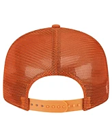 New Era Men's Orange Texas Longhorns Split Panel 9FIFTY Snapback Trucker Hat