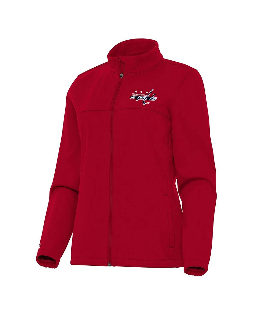 Antigua Women's Red Washington Capitals Links 2 Full-Zip Golf Jacket
