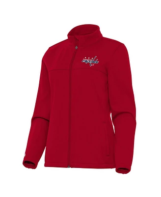 Antigua Women's Red Washington Capitals Links 2 Full-Zip Golf Jacket
