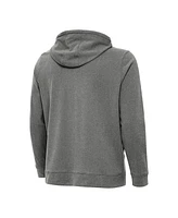 Antigua Men's Heather Black Indiana Hoosiers Effortless Full Zip Hoodie