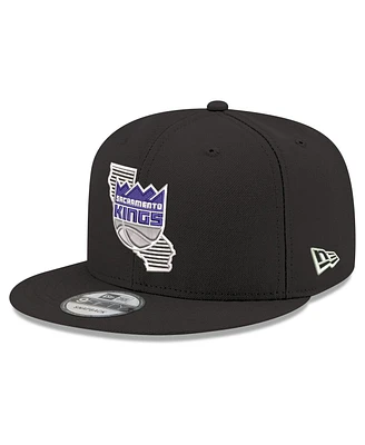 New Era Men's Black Sacramento Kings State Pride 9FIFTY Snapback Hat