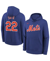 Nike Big Boys and Girls Juan Soto Royal New York Mets Name Number Performance Pullover Hoodie