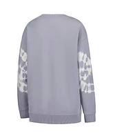 The Wild Collective Women's Gray Indiana Fever Double Collar Fleece Pullover Sweatshirt