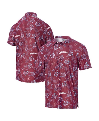 Reyn Spooner Men's Maroon Philadelphia Phillies Cooperstown Collection Performance Polo Shirt