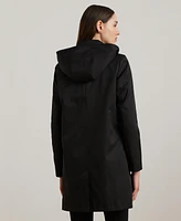 Lauren Ralph Womens Hooded A-Line Raincoat