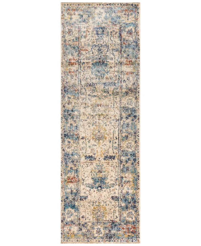 Closeout! Loloi Anastasia Af-07 Sand/Light Blue 2'7" x 12' Runner Area Rug