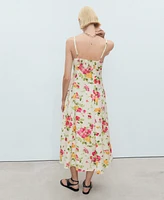 Mango Women's Floral Print Flared Dress