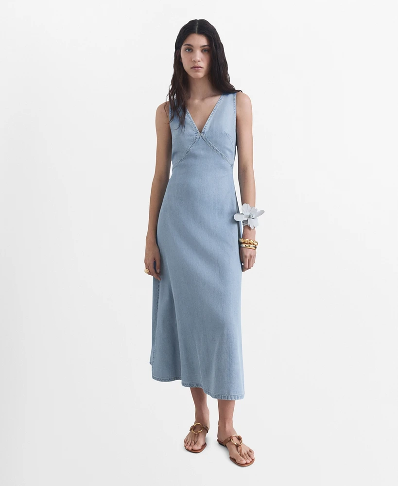 Mango Women's Lyocell Midi Dress