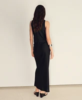Mango Women's Linen-Blend Straight Skirt