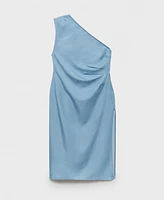 Mango Women's Lyocell Asymmetrical Dress