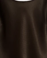 Mango Women's Fringes Detail Asymmetrical Satin Dress