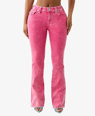 True Religion Women's Becca Big T Bootcut Flap Jeans