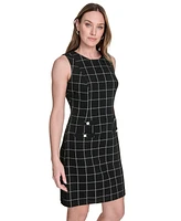 Tommy Hilfiger Women's Windowpane Sheath Dress