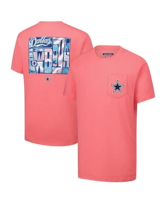 Lauren James Women's Coral Dallas Cowboys Folksy Americana T-Shirt