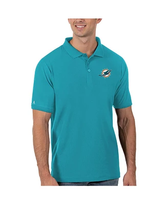 Antigua Men's Aqua Miami Dolphins Legacy Pique Polo Shirt