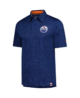 Fanatics Men's Royal Edmonton Oilers Authentic Pro Jacquard Polo Shirt
