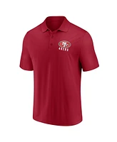 Fanatics Men's Scarlet San Francisco 49ers Lockup Polo Shirt
