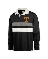 '47 Brand Men's Black Tennessee Volunteers Clubhouse Knox Thames Rugby Long Sleeve Polo Shirt