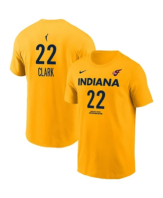 Nike Men's and Women's Caitlin Clark Gold Indiana Fever Name Number T-Shirt