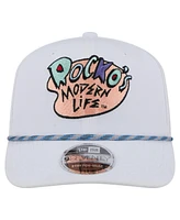New Era Men's White Rocko's Modern Life Rope 9SEVENTY Stretch snap Adjustable Hat