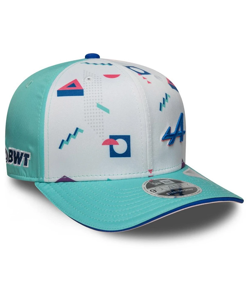 New Era Men's White/Aqua Alpine 2025 Miami Grand Prix 9SEVENTY Adjustable Hat