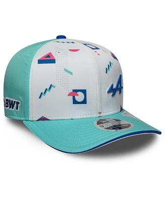 New Era Men's White/Aqua Alpine 2025 Miami Grand Prix 9SEVENTY Adjustable Hat
