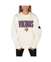Gameday Couture Women's Cream Minnesota Vikings Premium Fleece Drop Shoulder Pullover Sweatshirt