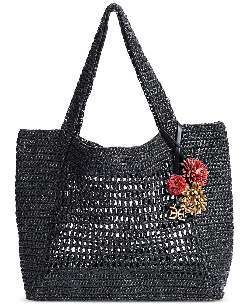 Sam Edelman Marcie Open Weave Raffia Tote