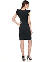 Tommy Hilfiger Women's Ruffle-Sleeve Sheath Dress