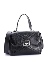 Pre-Owned Givenchy Small Id Flap Bag Crinkled Glazed Leather