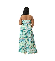 Smak Parlour Plus 1960s Halter Maxi Dress