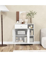 Freestanding Kitchen Cupboard Storage Organizer with 1 Large Drawer