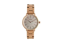 Peugeot Women Rose Gold Watch 30mm Sleek Stainless Steel Bracelet